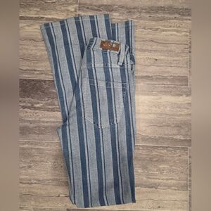 Shyanne Blue Striped Flare Jeans